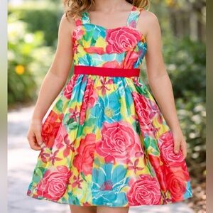 George Colorful Floral Kids Dress